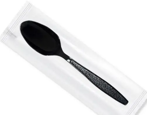 Plastic spoon, individually wrapped