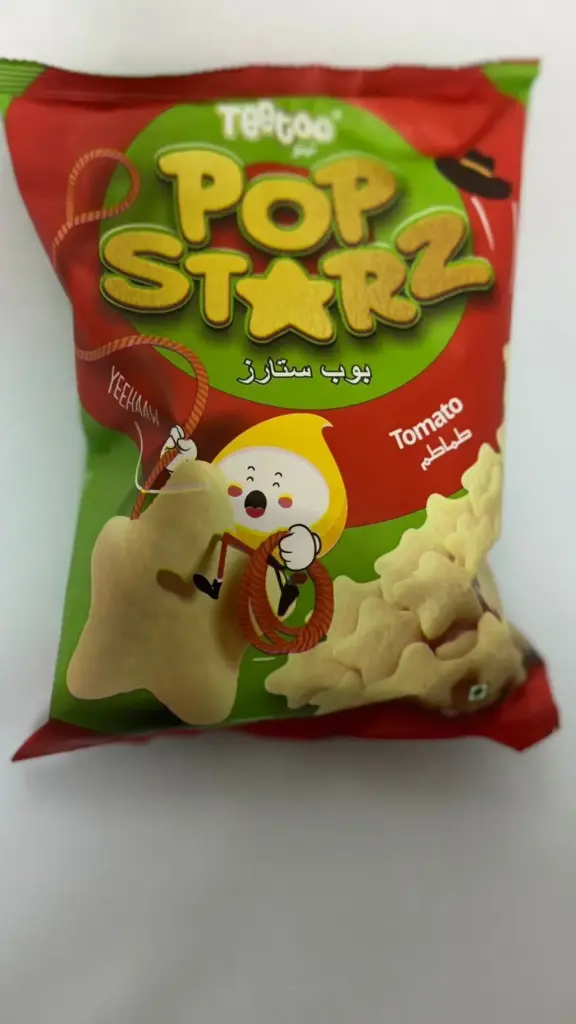 CHIPS POP STARS TOMATO KIDS