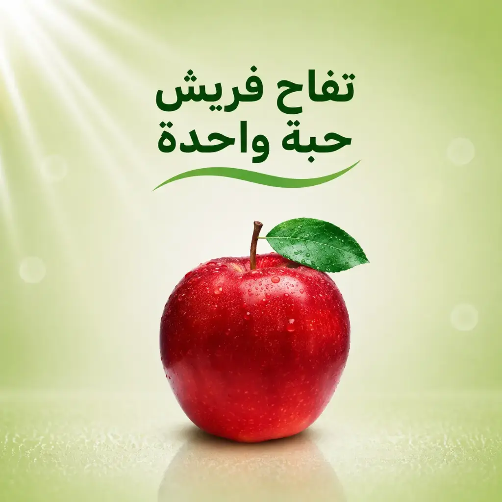 تفاح فريش حبة واحدة-مدارس